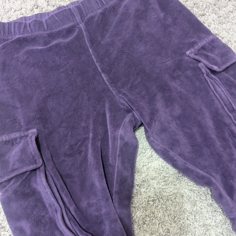 Tea Collection Purple Velour Pants - Picture 2 of 3